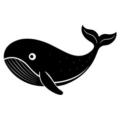 Simple whale Silhouette Vector logo Art, Icons, and Graphics vector illustration