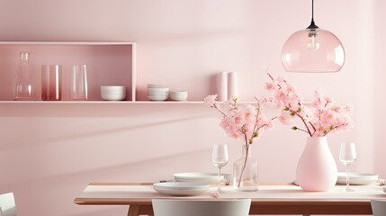 walls blurred pink interior design
