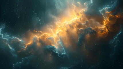 Space background; Universe with stars and cosmic dust, Sky full of beautiful cosmos clouds; Wallpaper