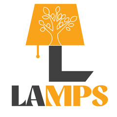 Lamp Logo Design with a tree inside.