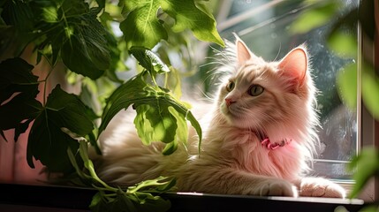playful pink cat