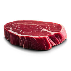 Raw beef cheeks oval shaped deep red color captured in warm inviting light