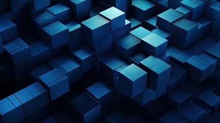Fotobehang three geometric blue texture © vectorwin