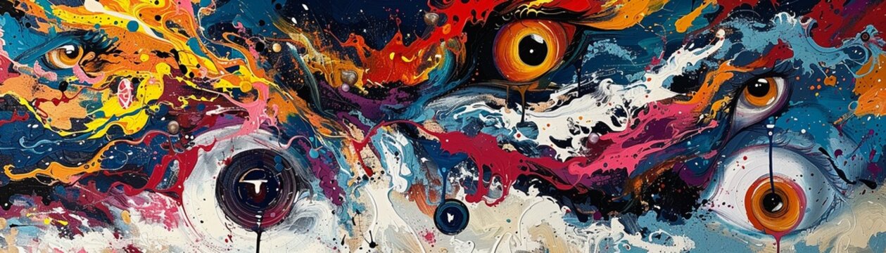 Calamares, Abstract Expressionism, Tapas,electric charge, Creation Myth , illustration