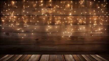 mesmerizing wood background with lights
