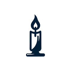 candle lighting logo vector illustration template design