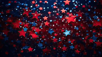 up red and blue stars