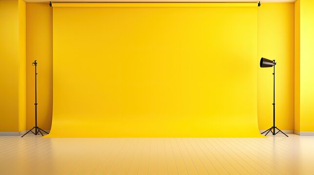 energetic yellow studio background