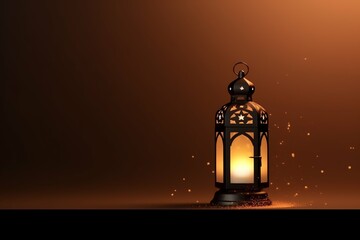 Eid mubarak and ramadan kareem greetings with islamic lantern and mosque. Eid al fitr background