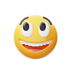 3D illustration of happy. 3d emoji