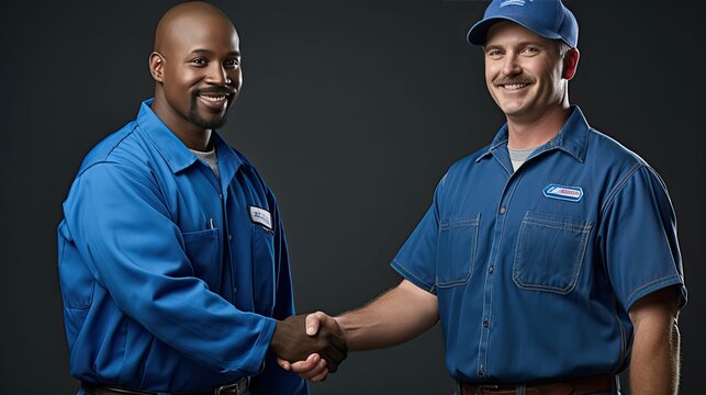 repair blue collar handshake
