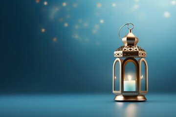 Eid mubarak and ramadan kareem greetings with islamic lantern and mosque. Eid al fitr background