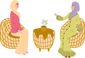 Family gathering for reunion on eid al fitr