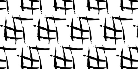 Seamless Pattern Abstract Hand Drawn Background with shapes