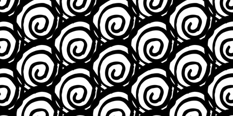 Seamless Pattern Abstract Hand Drawn Background with shapes