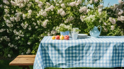 fabric light blue gingham