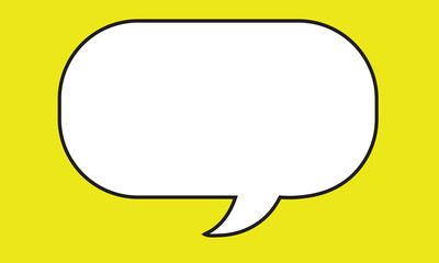 Comment icon vector on yellow background