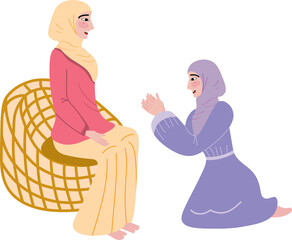 Sungkeman tradition on Eid al-Fitr