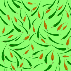 seamless pattern with green yellow leaves on green background for cloth pattern , floor tiles,wallpaper ,curtain,tiles pattern, home decorating design,kitchen