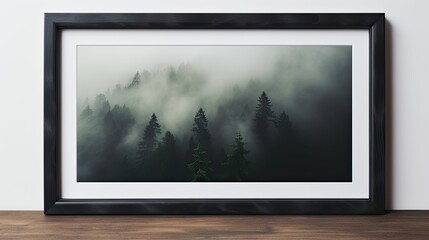 Fototapeta premium metal dark picture frame