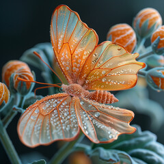 orange butterfly on a flower