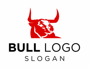 Logo design about Bull on a white background. made using the CorelDraw application.