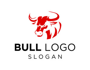 Logo design about Bull on a white background. made using the CorelDraw application.