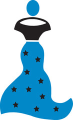 women dress icon vector illustration, women fashion icon, women wear icon, women fashion logo, royal dress icon, business logo