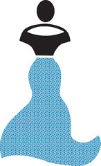 women dress icon vector illustration, women fashion icon, women wear icon, women fashion logo, royal dress icon, business logo