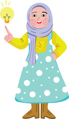Hijab girl have a idea
