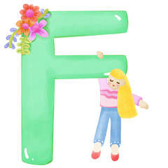child with F