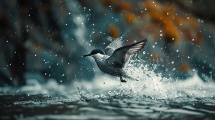 bird, speed, lightweight, amidst an apocalyptic flood, emerges as a beacon of hope