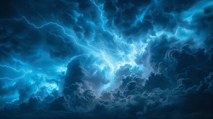 In a world where innovation meets catastrophe, electrified skies frame a heaven that mirrors a nightmare. Blue light shatters hope.