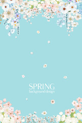 Spring flower pattern or background design.