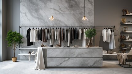 boutique grey counter background