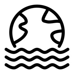 Flood earth icon