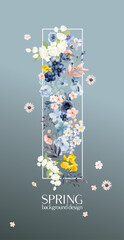 Spring flower pattern or background design.