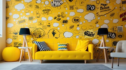 wallpaper comic book background yellow