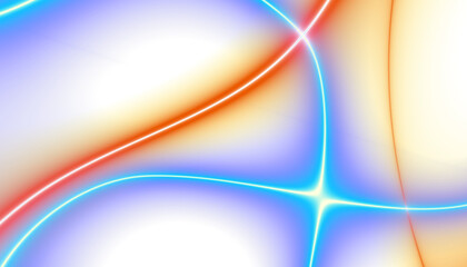 Energy lines with transparent gradient background. Elegant rainbow colours wavy line on Transparent png overlay background