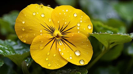 Fotobehang flower yellow pansy © vectorwin