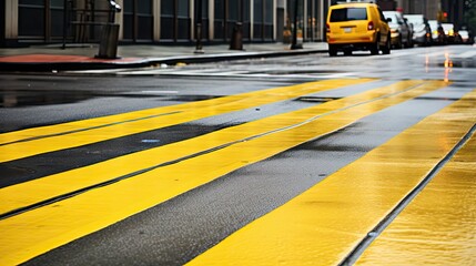 street yellow paint stripe