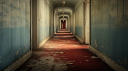 Fototapeta na wymiar wallpaper blurred hallway interior
