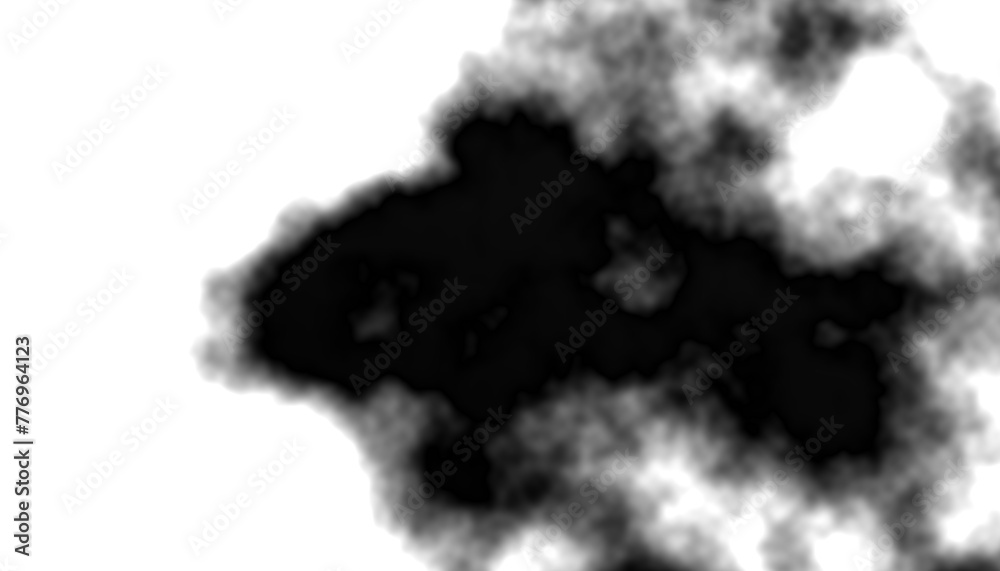 Fototapete black smoke steam isolated transparent background. fog and mist effect for text or space. overlay wi