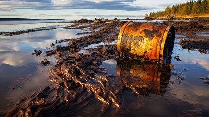 environment barrel of oil - obrazy, fototapety, plakaty