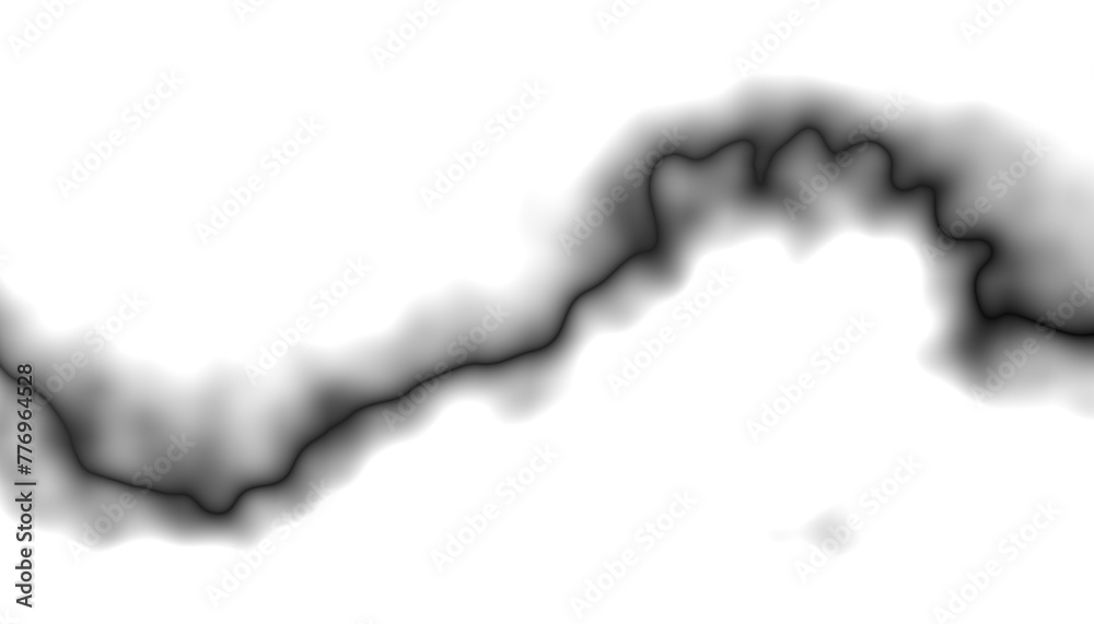 Fototapete black smoke steam isolated transparent background. fog and mist effect for text or space. overlay wi