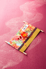 正月飾りと和の布