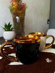 mug of fresh aromatic coffee