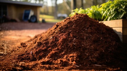 landscaping brown mulch