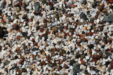 colorful stones on the beach
