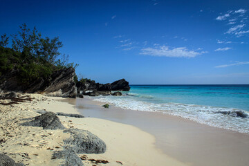 Warwick Long Bay view by sunny noon, Bermuda